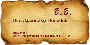 Brestyenszky Benedek névjegykártya