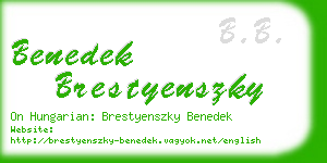benedek brestyenszky business card